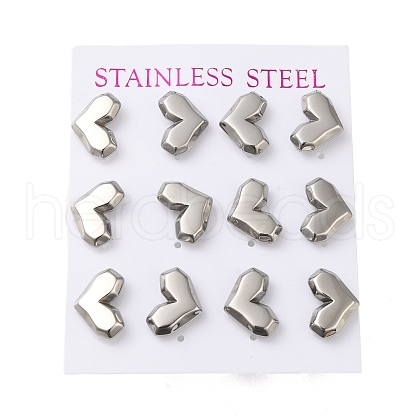 Non-Tarnish 304 Stainless Steel Stud Earring EJEW-C099-07P-1