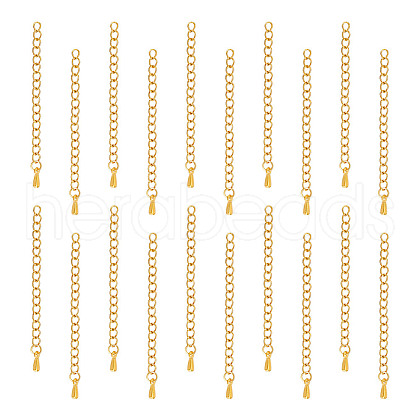 Unicraftale 20Pcs 304 Stainless Steel Curb Chain Extender STAS-UN0053-97-1