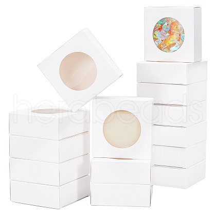 Cube Kraft Paper Storage Gift Boxes CON-WH0095-101A-01-1