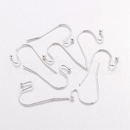 Silver Color Plated Brass Hook Ear Wire X-J0JQN-S-1