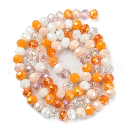 Electroplate Glass Beads Strands EGLA-YW0002-D07-1