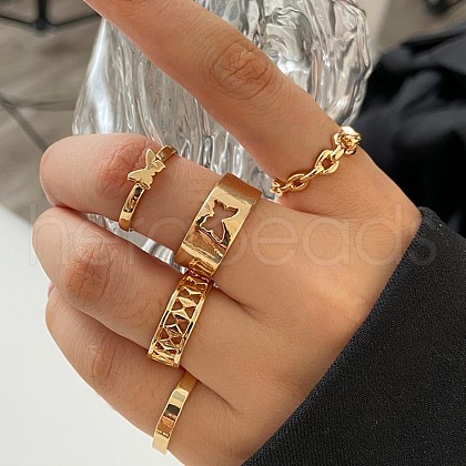 5Pcs Alloy Finger Rings WG7A5CE-05-1