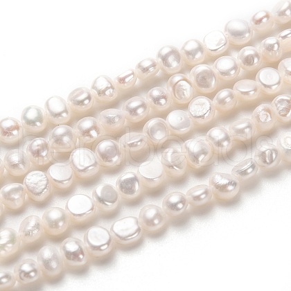 Natural Cultured Freshwater Pearl Beads Strands X1-PEAR-N014-04B-1