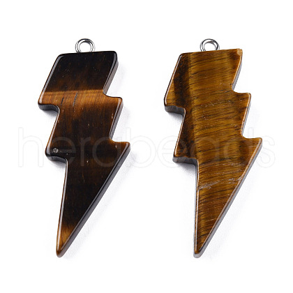 Natural Tiger Eye Pendants G-N332-53-A11-1