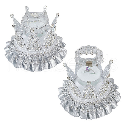 Plastic Rhinestone Ring Boxes CON-WH0086-142-1