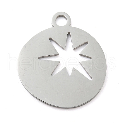 Non-Tarnish 304 Stainless Steel Pendants STAS-B056-26P-03-1