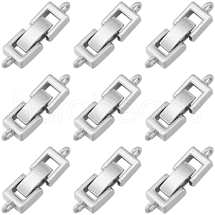 SUNNYCLUE 10Pcs Rack Plating Brass Watch Band Clasps KK-SC0004-11-1