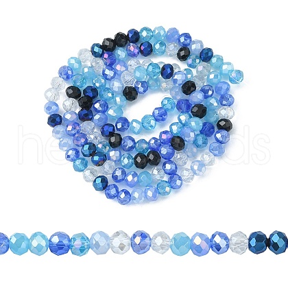 Electroplate Glass Beads Strands EGLA-yw0002-C01-1