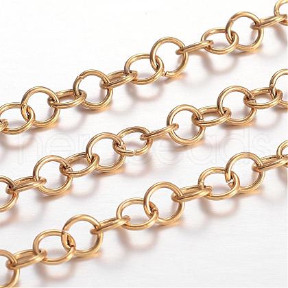 Ion Plating(IP) 304 Stainless Steel Rolo Chains CHS-P001-19G-0.8MM-1