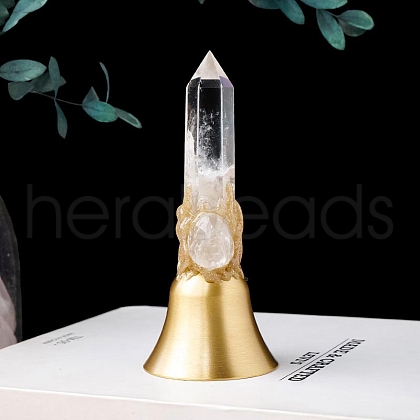 Natural Quartz Crystal Bell Display Decoration PW-WGAB64F-01-1