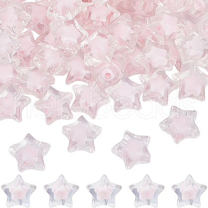 SOFPLATE 120Pcs Transparent Acrylic Beads TACR-SP0001-11B-1
