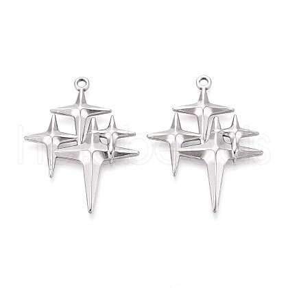 304 Stainless Steel Pendants STAS-T065-05P-1