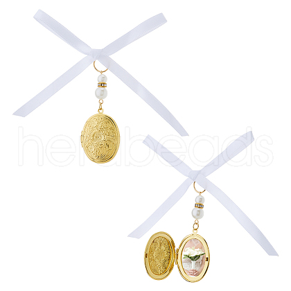 Brass Locket Pendants PALLOY-FH00051-1