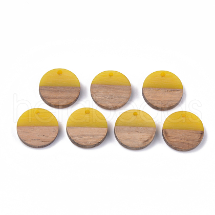 Resin & Walnut Wood Pendants RESI-S358-02C-06-1