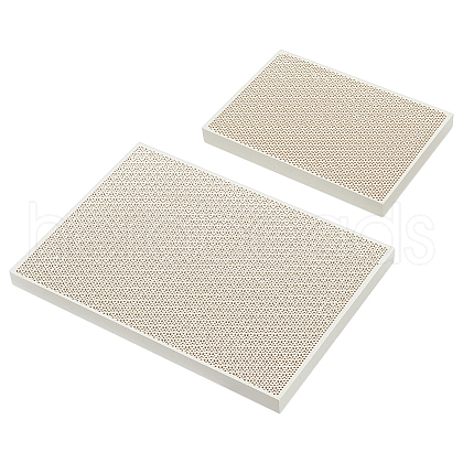 BENECREAT 2Pcs 2 Styles Jewlery Honeycomb Quartz Soldering Board FIND-BC0013-40-1