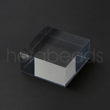 Square Transparent Acrylic Jewelry Display Pedestals ODIS-WH0329-31A-1