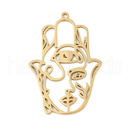 304 Stainless Steel Pendants STAS-G355-01G-1