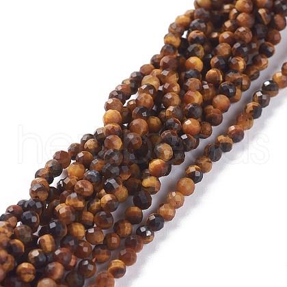 Natural Yellow Tiger Eye Beads Strands X-G-A026-A15-3mm-1