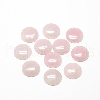 Natural Rose Quartz Cabochons G-R416-16mm-48-1