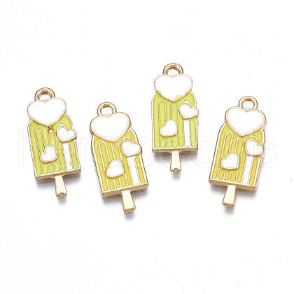 Rack Plating Alloy Enamel Pendants PALLOY-N172-029-1