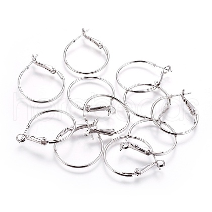 Brass Hoop Earrings EJEW-P160-03P-NF-1