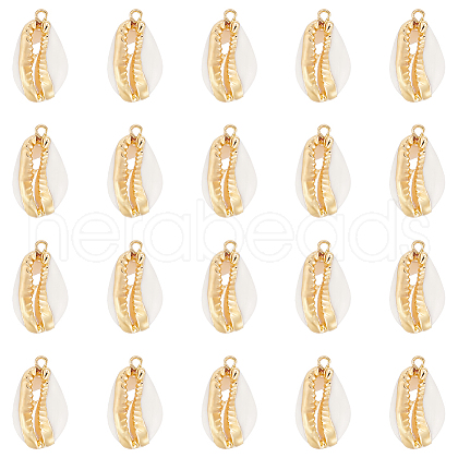 Unicraftale 20Pcs Cowrie Shell Pendants SSHEL-UN0001-01-1