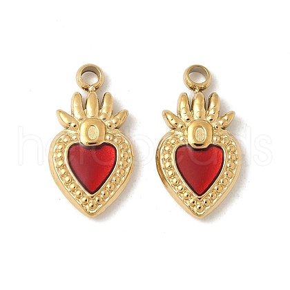 304 Stainless Steel Enamel Charms STAS-V015-18A-G-1