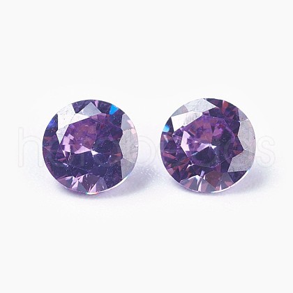 Cubic Zirconia Pointed Back Cabochons ZIRC-WH0001-B05-1