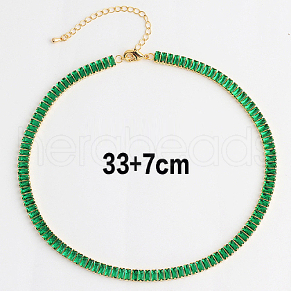 Cubic Zirconia Classic Tennis Necklace HW0475-03-1