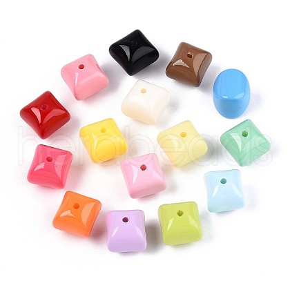 Baking Paint Opaque Acrylic Beads OACR-N142-05-1