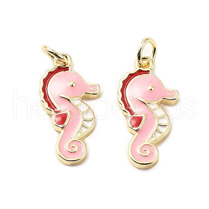 Brass Enamel Pendants KK-L237-027G-01-1
