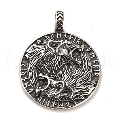 304 Stainless Steel Pendants STAS-M334-11AS-1