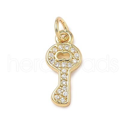 Brass Micro Pave Cubic Zirconia Pendants ZIRC-I356-39G-1