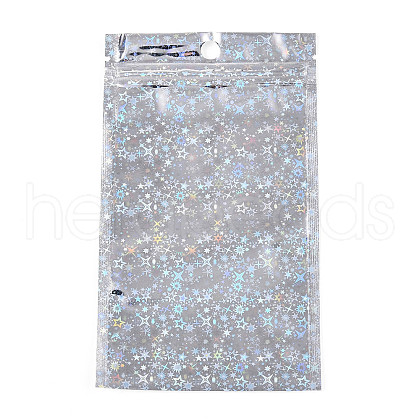 Glitter Holographic Star Plastic Packaging Yin-yang Zip Lock Bags OPP-N002-02D-1