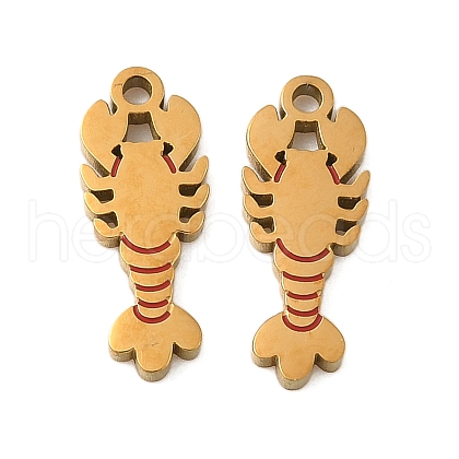 304 Stainless Steel Enamel Charms STAS-Z139-04G-03-1