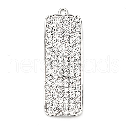 Brass Micro Pave Cubic Zirconia Pendants KK-L229-032P-1