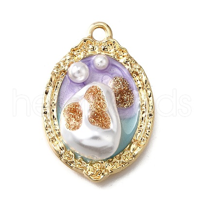 Alloy Enamel Pendants ENAM-K076-17G-1