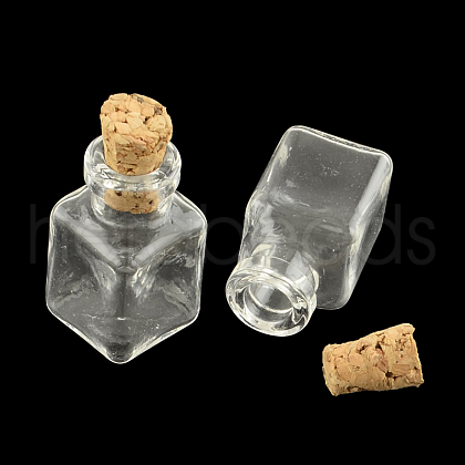 Cuboid Glass Bottle for Bead Containers X1-AJEW-R045-05-1