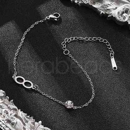 201 Stainless Steel Cable Chain Bracelets BJEW-H205-01C-P-1