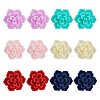 FIBLOOM 6 Pairs 6 Colors 3D Flower Polymer Clay Stud Earrings with 304 Stainless Steel Pins EJEW-FI0003-13-8