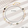 Vintage Brass & Nuggets Stone Lock Collar Link Necklace for Women KF9712-1