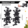 Polyester Embroidery Flower Ornament Accessories PATC-WH0006-08-2