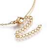 304 Stainless Steel Pendant Necklaces NJEW-O108-05G-3