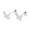 Butterfly 925 Sterling Silver Stud Earrings for Girl Women EJEW-I259-02S-1