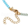 3.5mm Faceted Round Natural Gemstone & Shell Pearl Chakra Beaded Necklaces for Women NJEW-JN05149-5