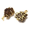Electroplated Natural Druzy Agate Pendants G-K338-45G-03-2