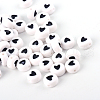 Opaque Acrylic Heart Letter Beads X-SACR-Q126-07D-1