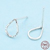 925 Sterling Silver Hollow Teardrop Stud Earrings STER-T005-08-5