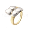 Brass Cuff Rings for Women RJEW-G347-13GP-4