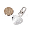 Heart Brass Locket Pendant Decorations HJEW-JM03003-3
